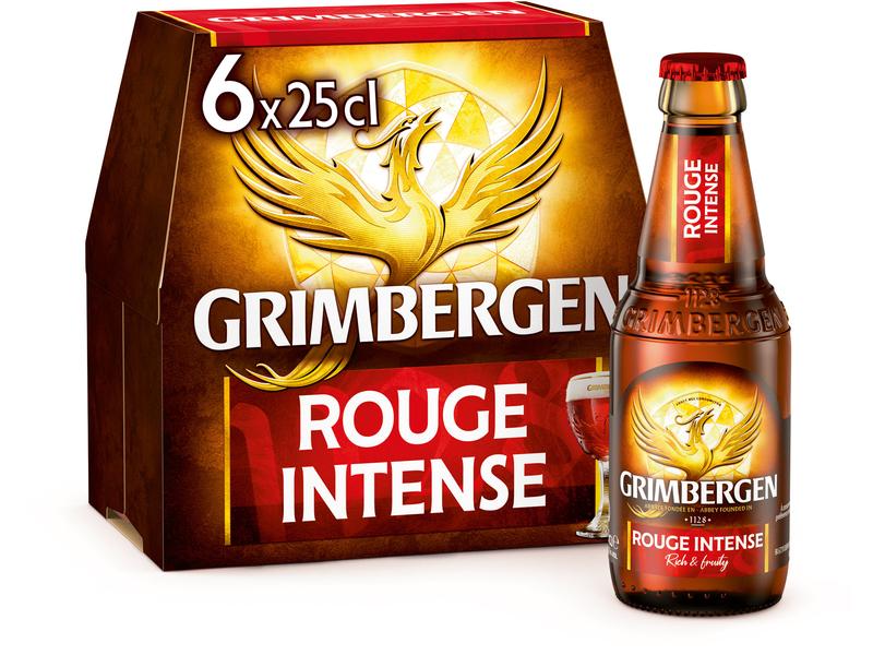 Grimbergen Rouge Obergäriges Bier 6 x 0.25 l Weiches, beeriges Abteibier
