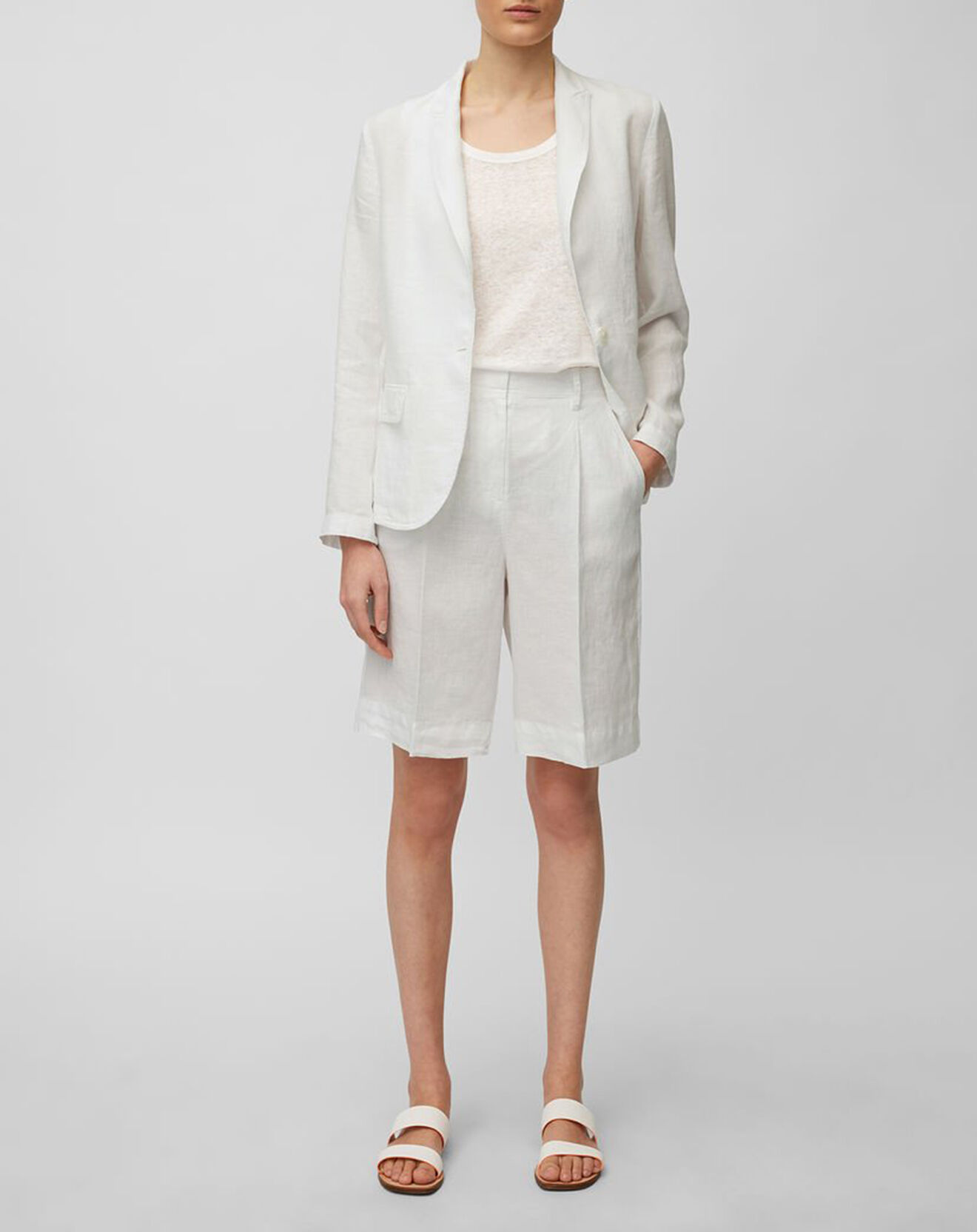 Marc O'Polo Blazer 100% Lin 1 bouton blanc