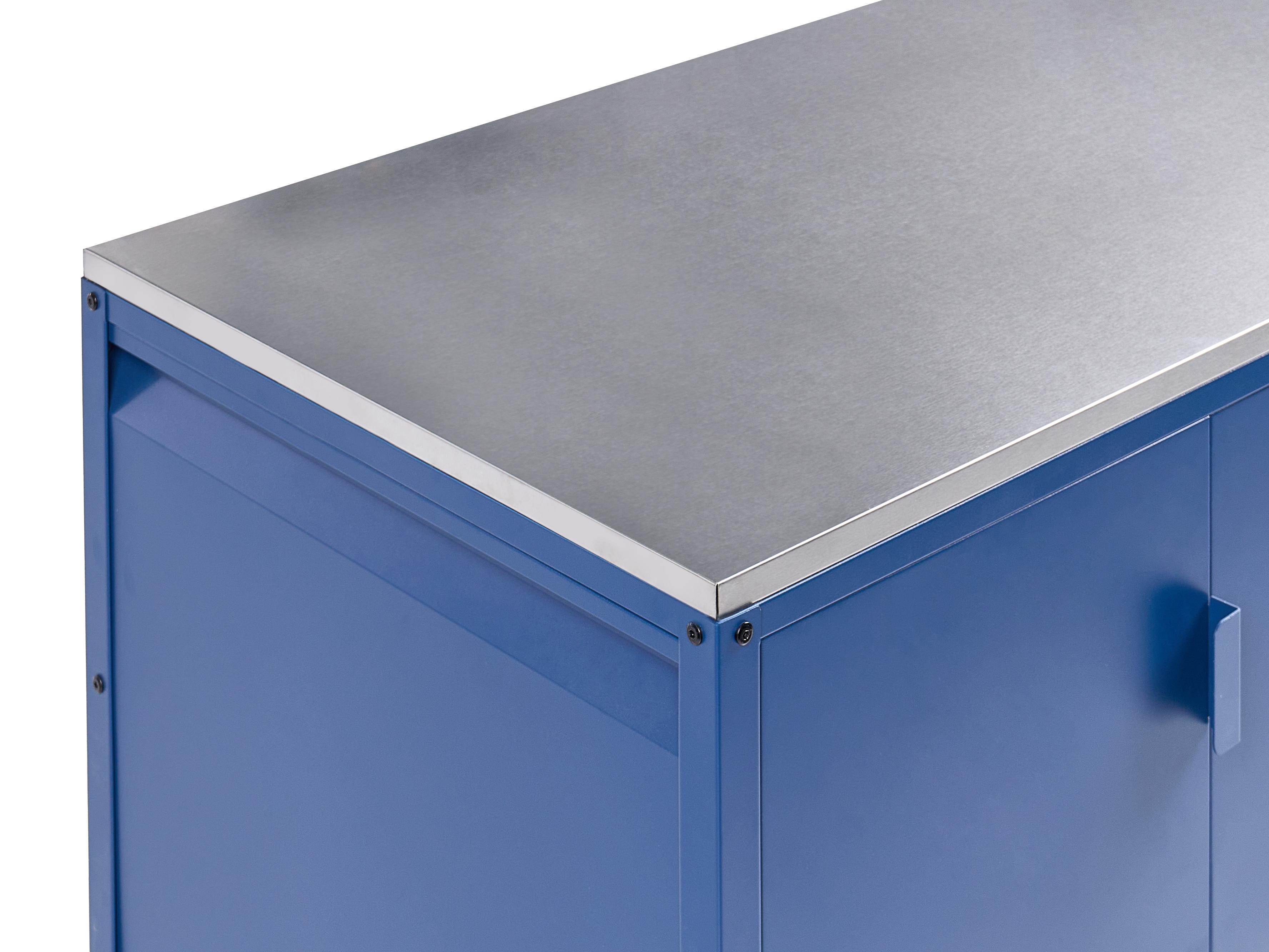 2-delige buitenkeukenset met bartafel MAENZA Metaal Blauw