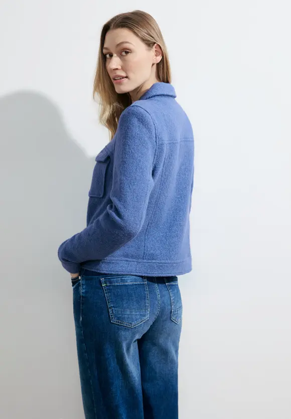 Jacke mit Wollanteil - water blue