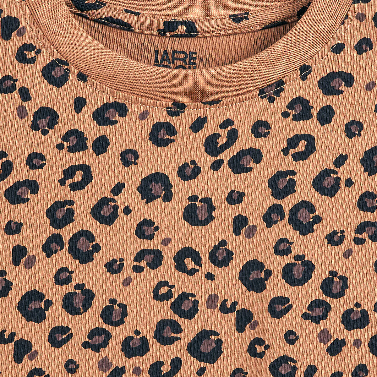 COLEÇÃO LA REDOUTE<br>Camiseta de manga curta com estampa animal, tamanhos de 18 meses a 14 anos