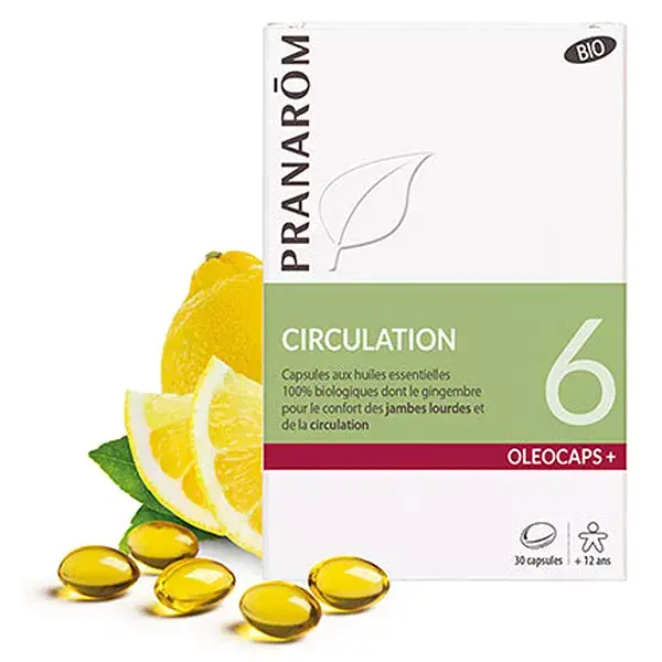 Pranarom Oleocaps 6 Circulação Orgânica 30 cápsulas