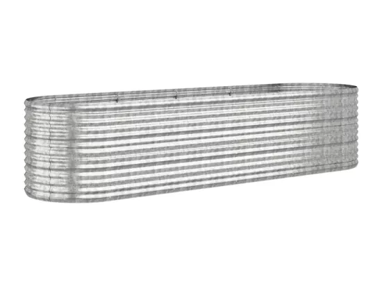 Jardinière bac lit surélevé argenté 296 x 80 x 68 cm 02_0039720