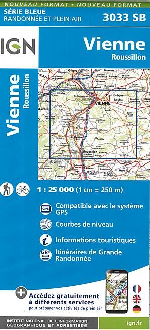 IGN - 3033 SB VIENNE ROUSSILLON 1 25 000