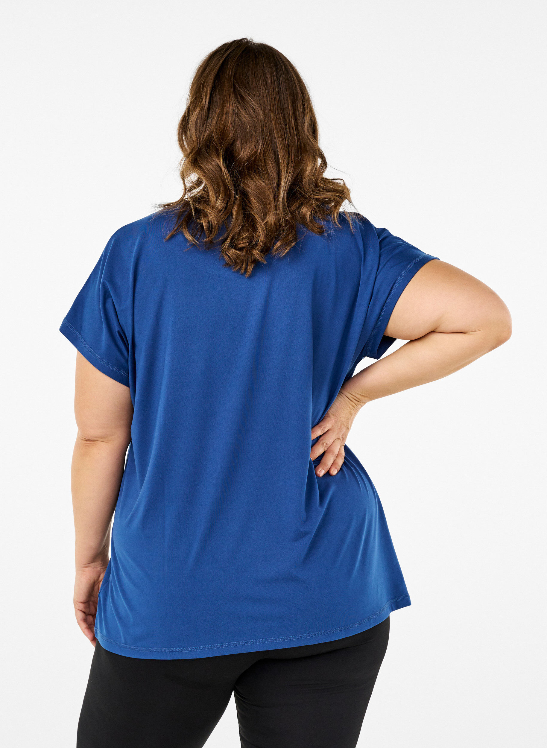 Ensfarvet trænings t-shirt