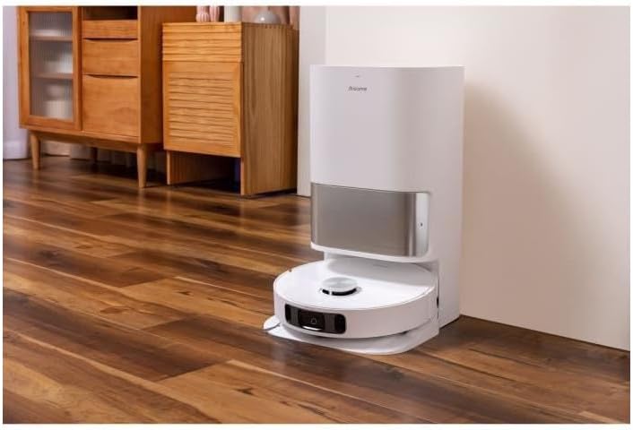 dreame L10s Ultra Saugroboter mit Wischfunktion und automatische (Staubentleerung, Wischpads Selbstreinigung) 3D-Hinderniserkennung, 5300Pa Teppiche Tierhaare, 210m Akku, WiFi/APP, Weiß