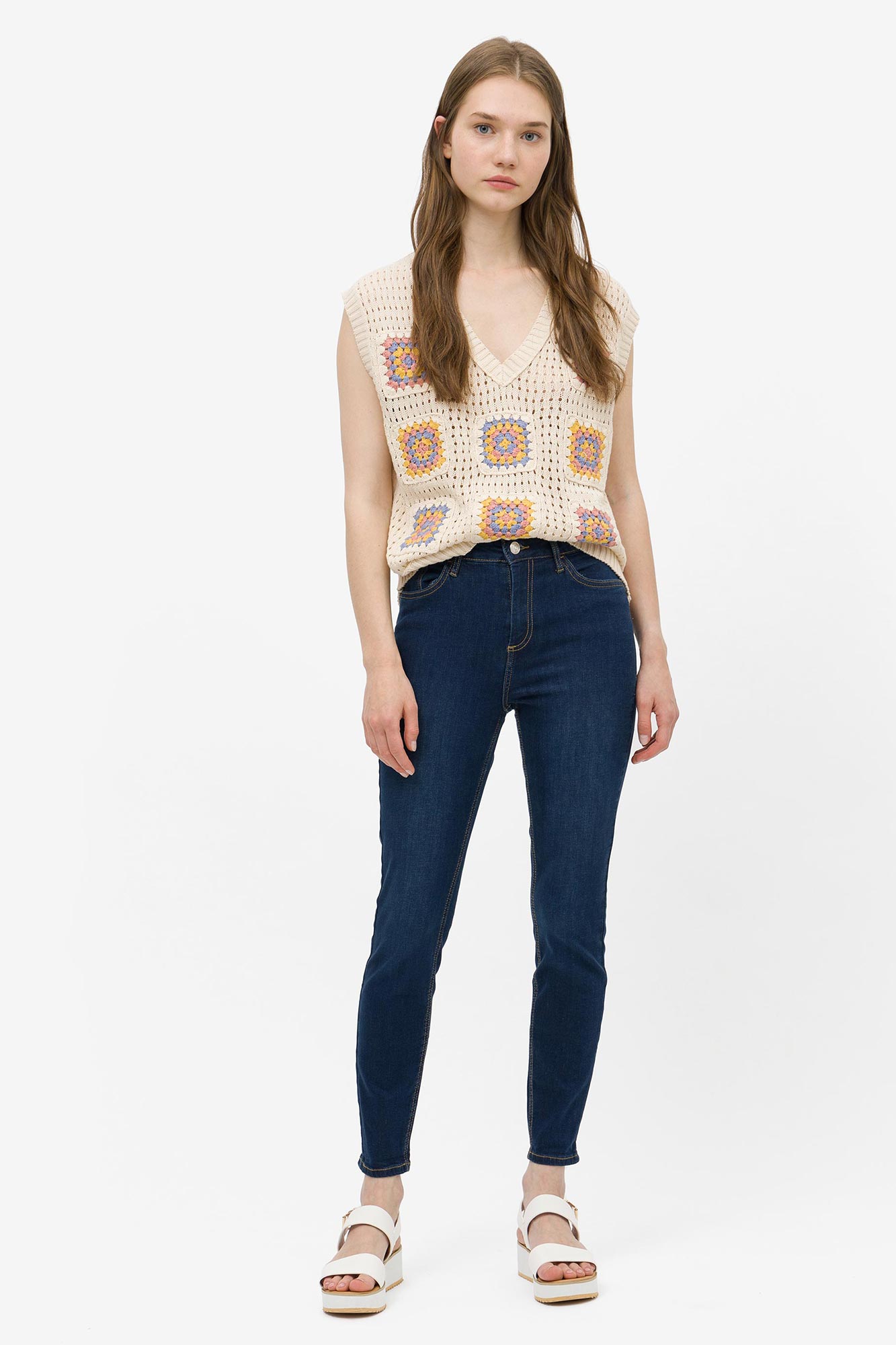 Calça jeans skinny de cintura alta Lauren