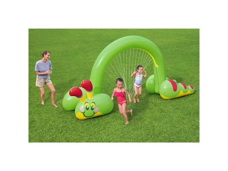 Bestway Jumbo Caterpillar Sprinkler 338 x 110 x 188 cm Wassersprinklerbogen zum Hindurchlaufen