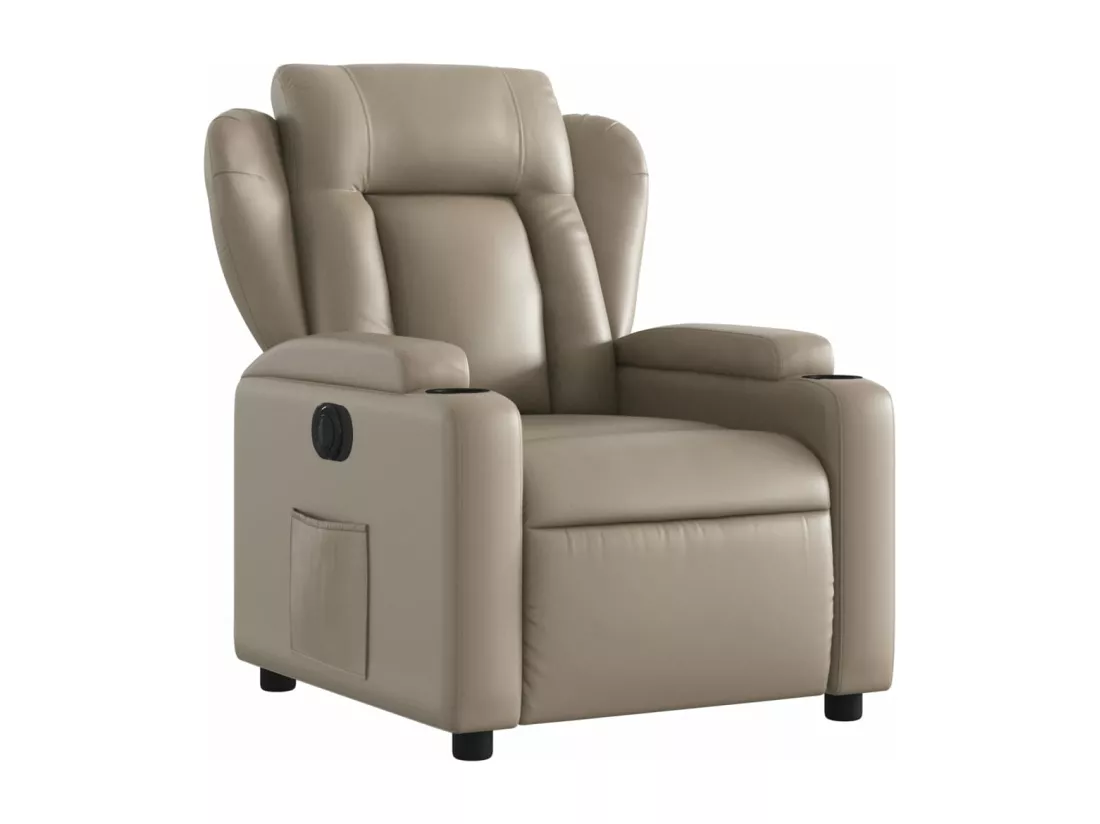 Fauteuil inclinable électrique Cappuccino Similicuir