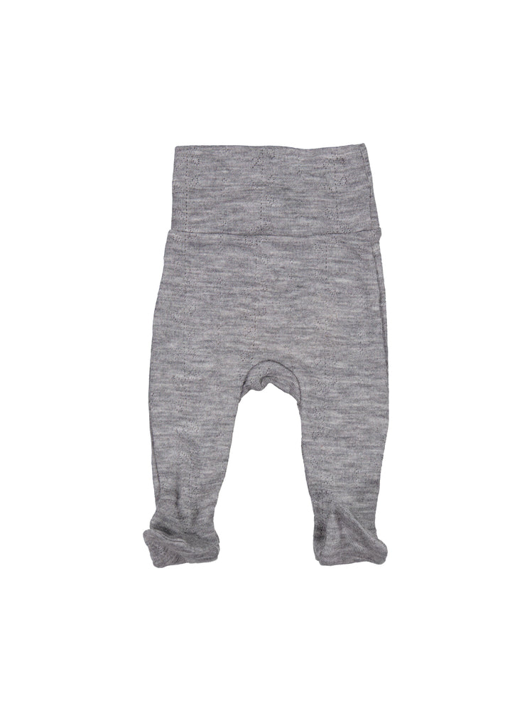 Pixa, Uld Pointelle Bukser - Grey Melange