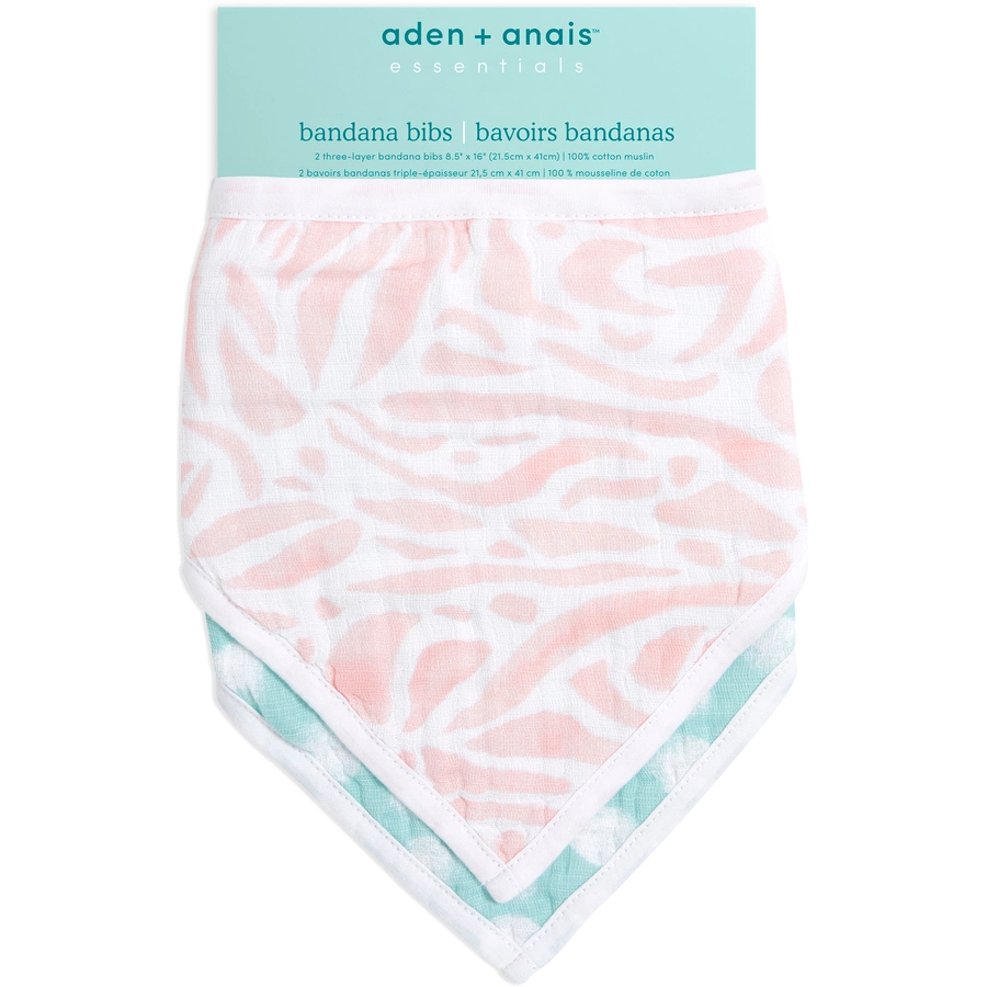 aden + anais™ essentials Baumwoll-Musselin-Bandana  Lätzchen tropicalia 2er Pack