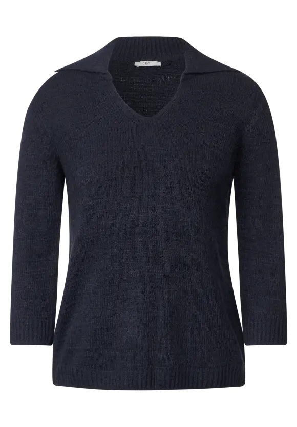 Polokragen Pullover - universal blue