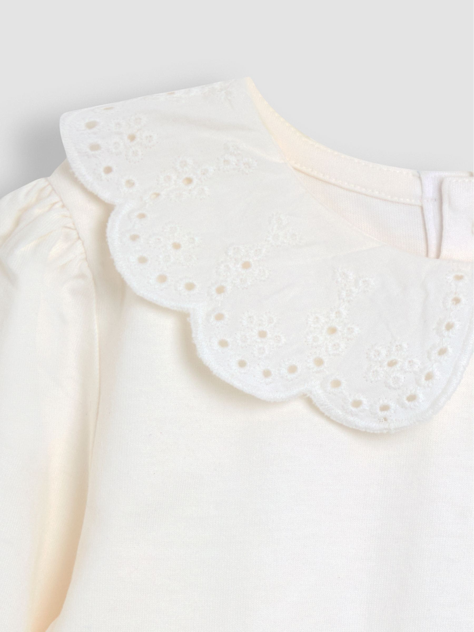 JoJo Maman Bébé Top With Broderie Collar