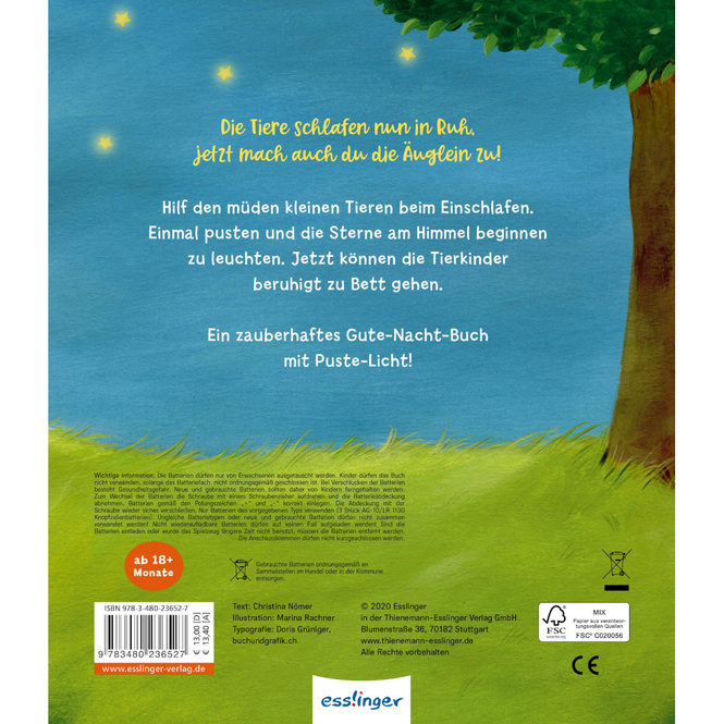Mein Puste-Licht-Buch - Wenn im Dunkeln Sterne funkeln