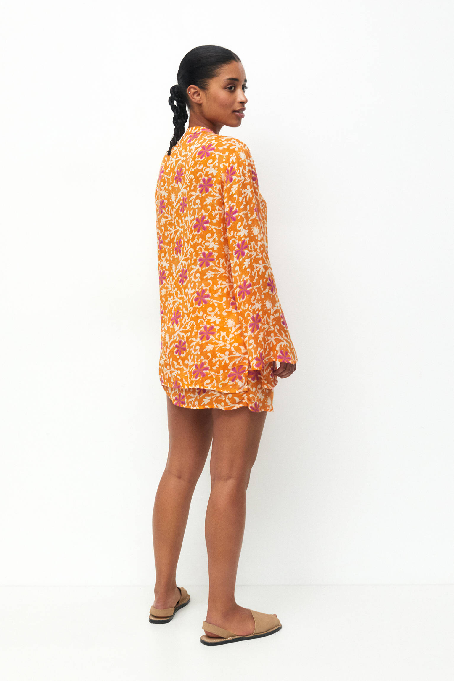 CAMISA ESTAMPADA BOHO - LARANJA