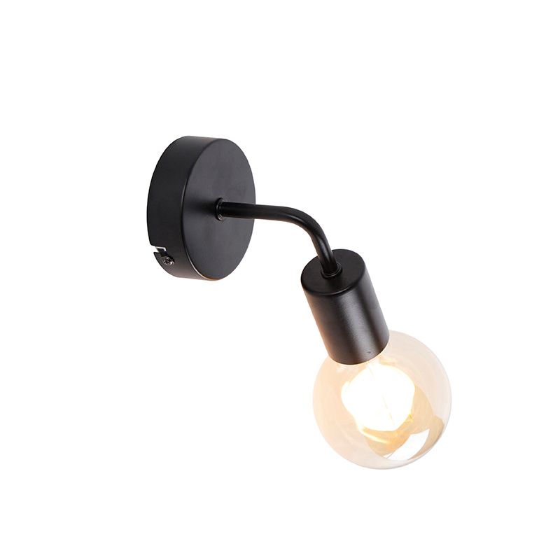 Moderne wandlamp zwart 15,5 cm - Facile