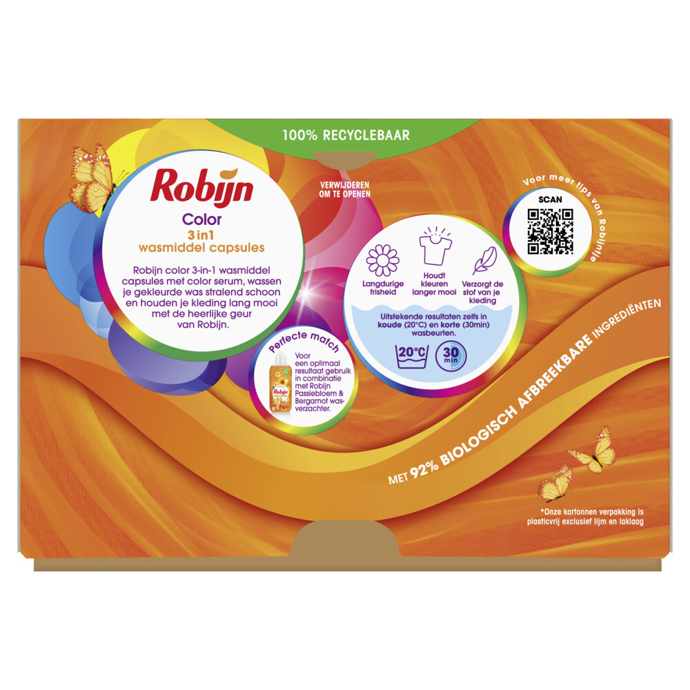 3x Robijn Wascapsules 3-in-1 Color26 stuks