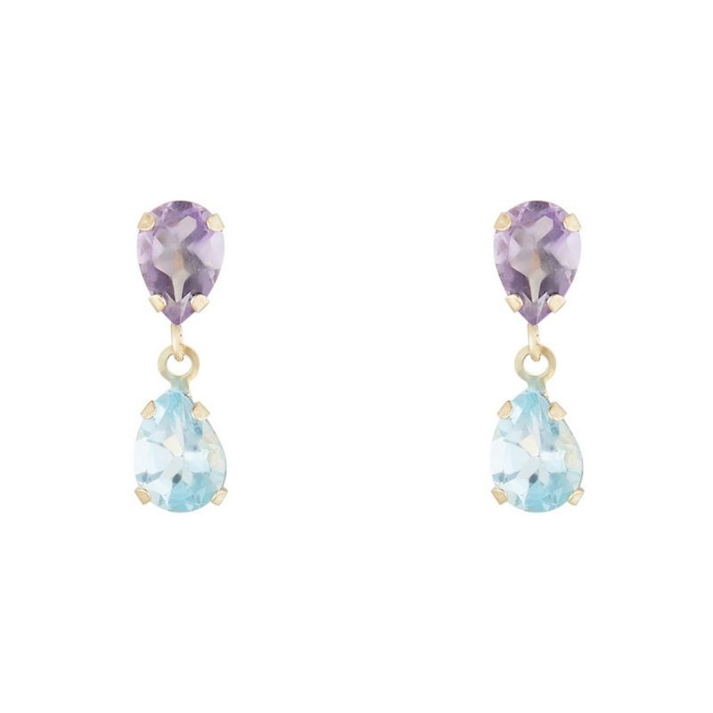 Boucles d'oreilles Or jaune  et pierres