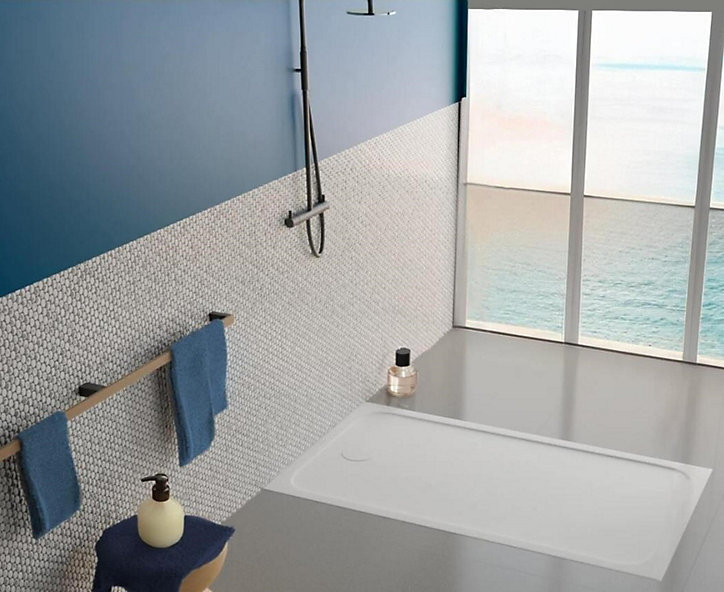 Receveur de douche 80 x 100 cm en céramique, blanc, Villeroy & Boch Slim