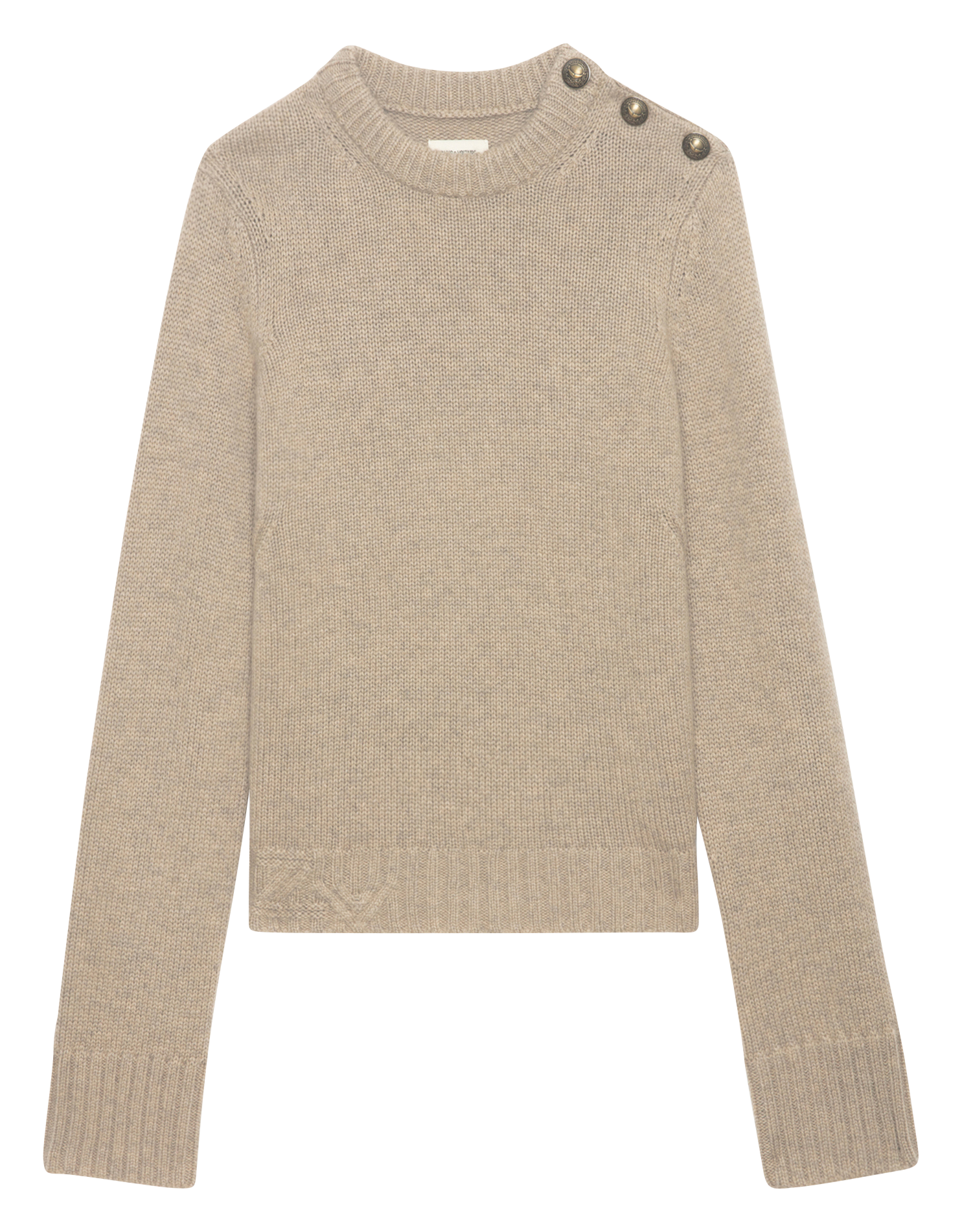 MALTY - Pull droit en cachemire | Beige