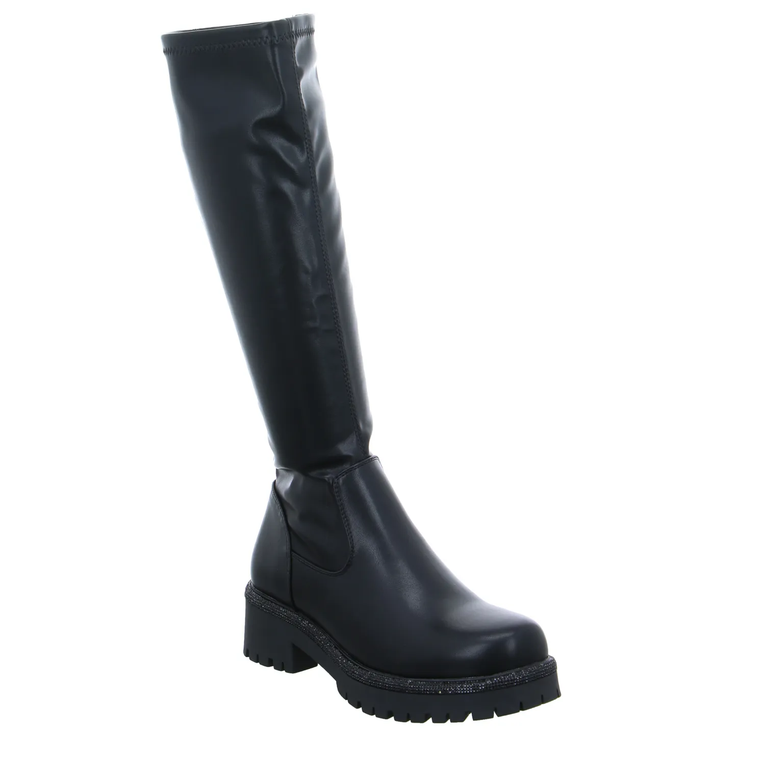 LA STRADA Stiefel Schwarz Lederimitat