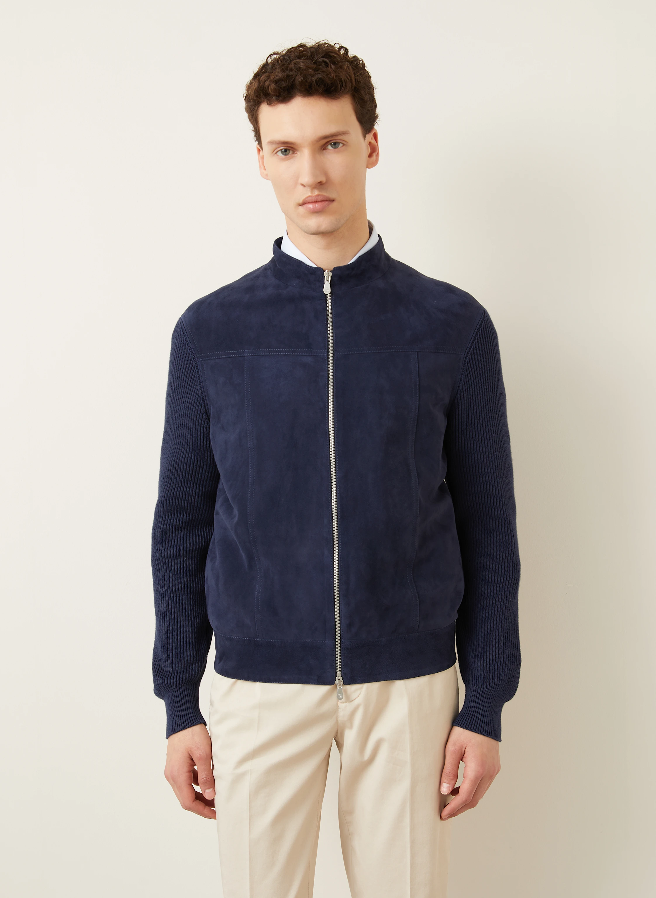 BRUNELLO CUCINELLI Jacke im Materialmix