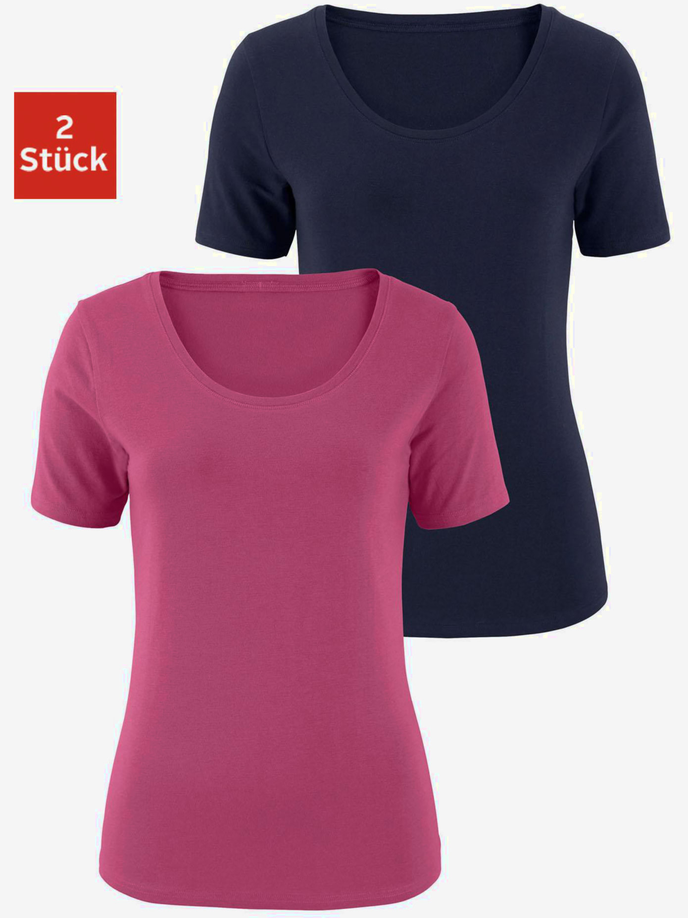 T-shirt à manches courtes t-shirts vivance en lot de 2