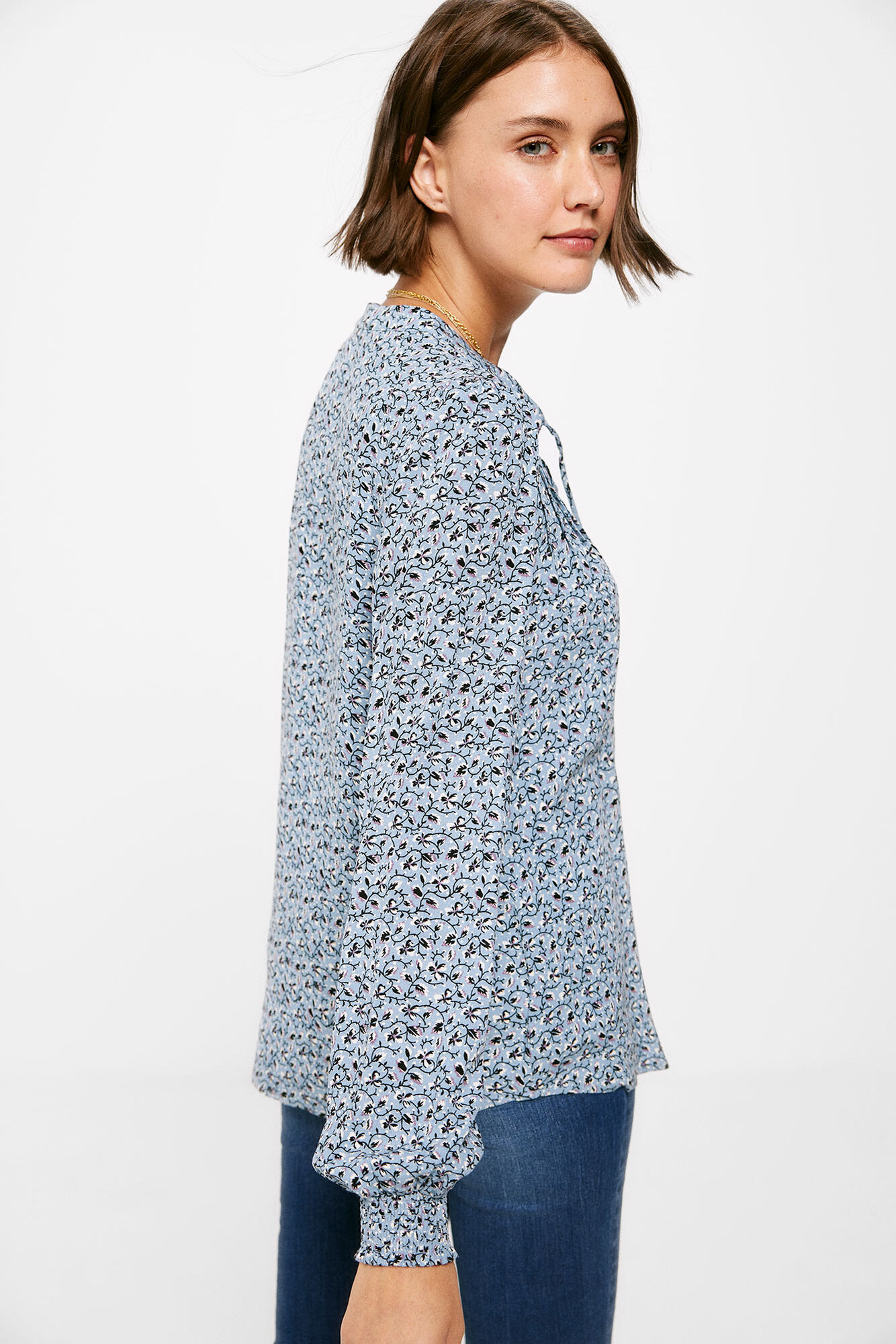 Blusa fluida estampada