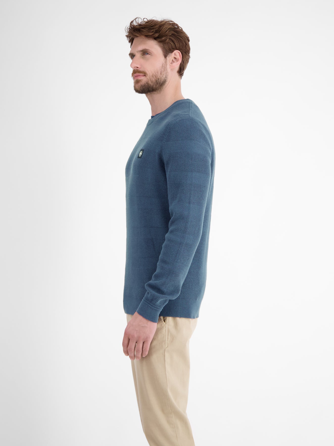 Strickpullover für Herren, tonal gestreift