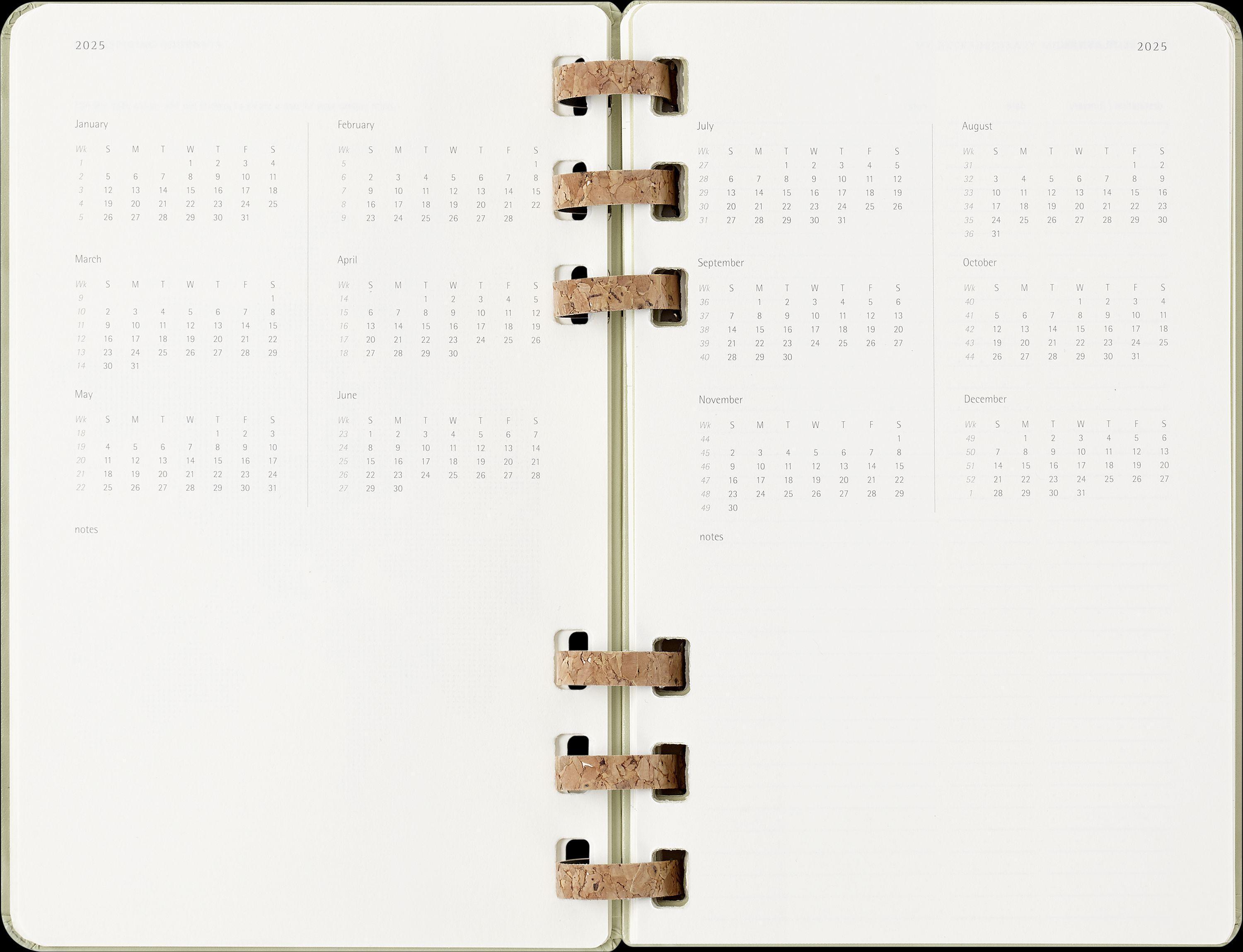 Moleskine 12 Monate Planer mit Spiralbindung, L/A5