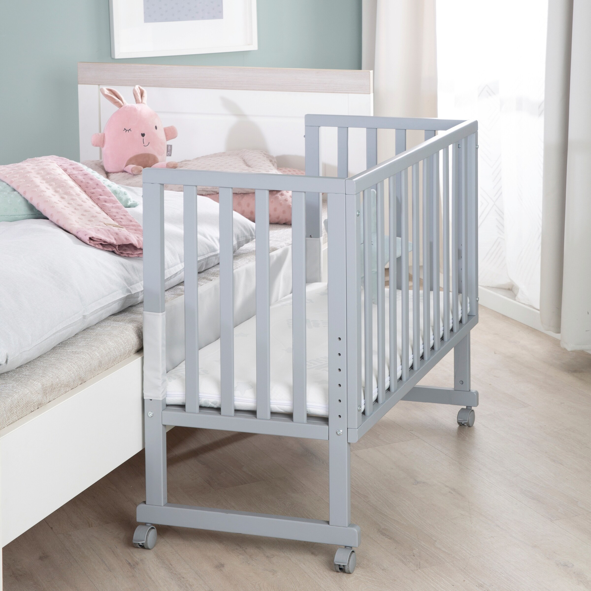 roba Stuben- & Beistellbett 3in1 mit Barriere + Matratze