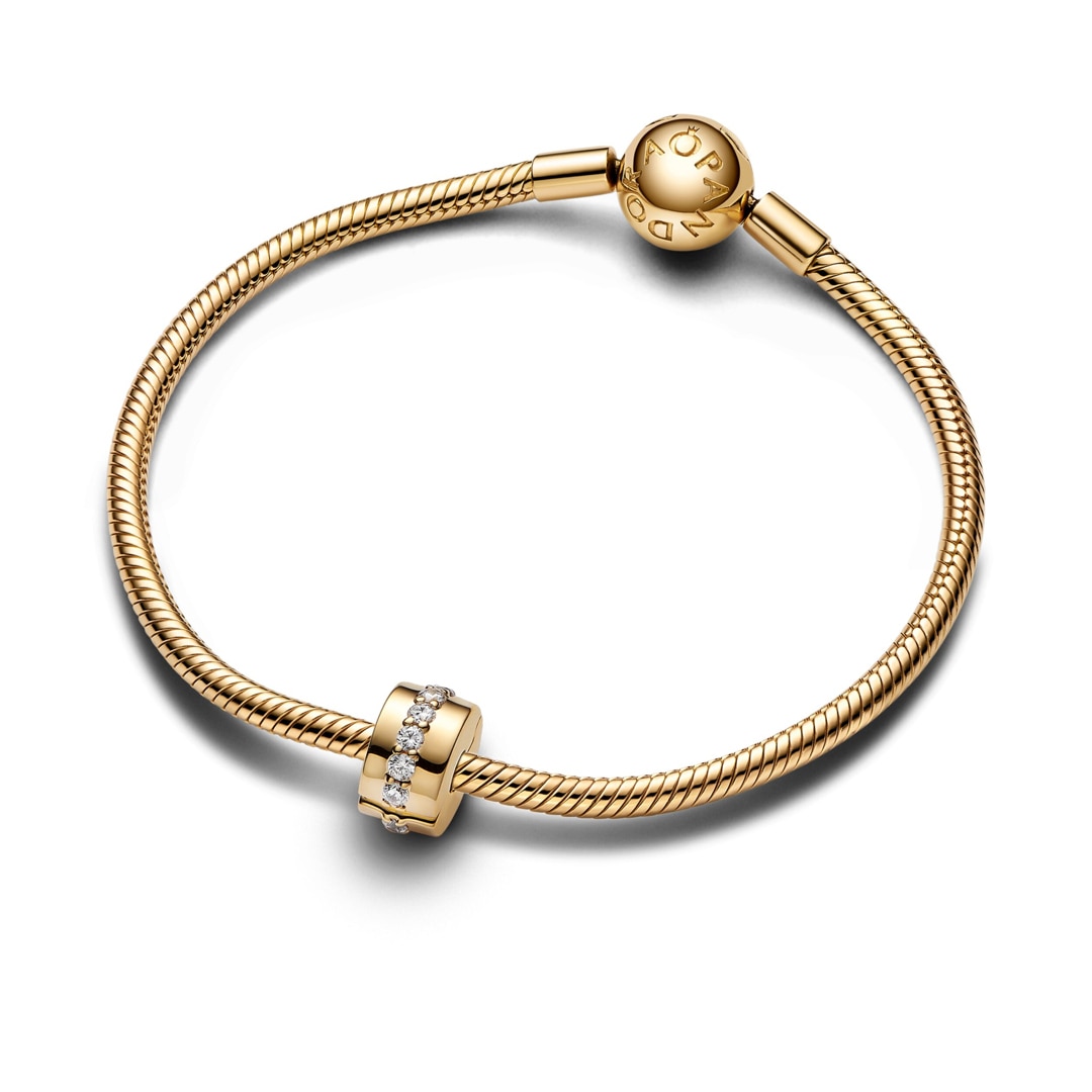 Pandora Gold Moments Klare Funkelnde Linie Clip
