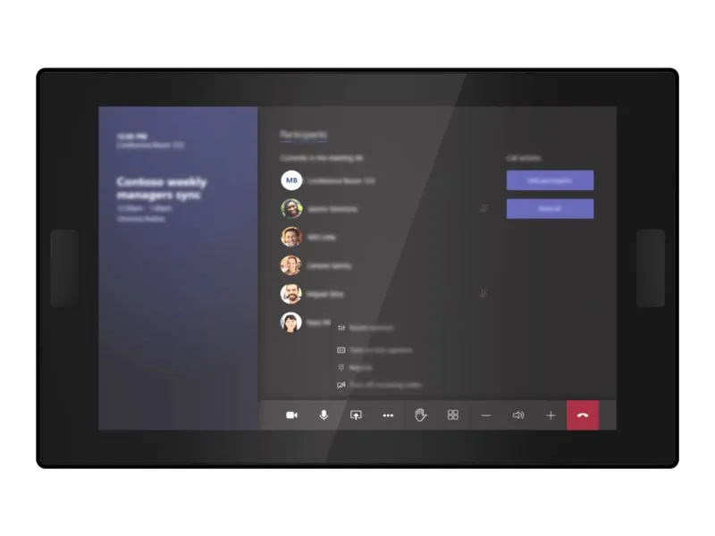 Lenovo ThinkSmart Core - Controller Kit - videokonferencepakke (berøringsskærmkonsol, beregningssystem) - med 3 års Lenovo Premier Support   First Year Maintenance - Certified for Microsoft Teams Rooms - sort
