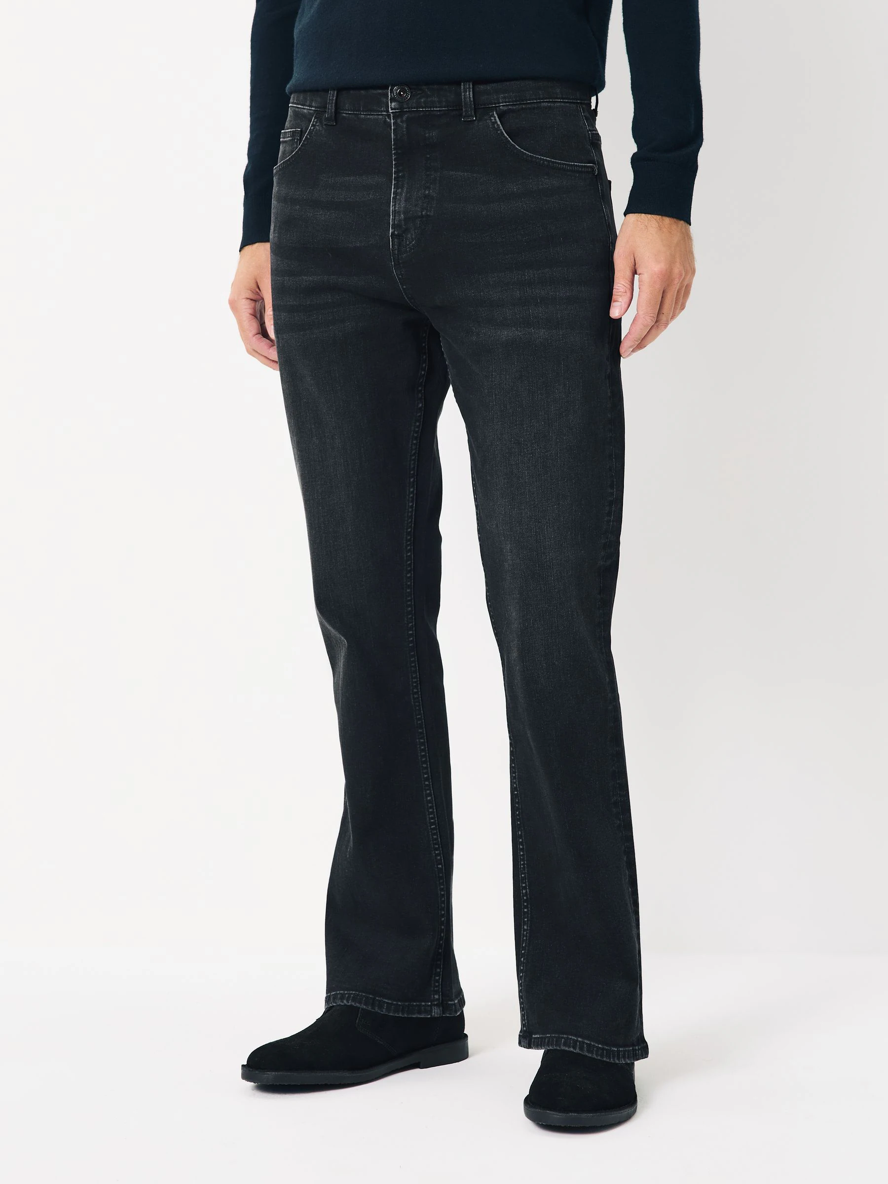 Zwarte wassing - Klassieke stretchy jeans