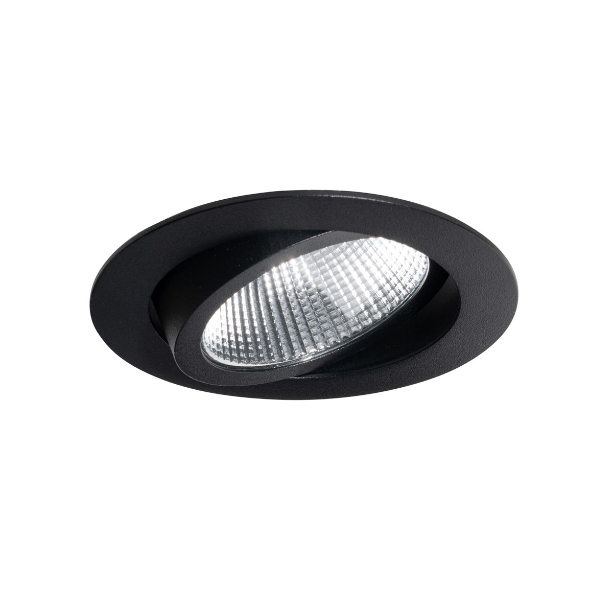 Set van 6 inbouwspots zwart 9,5cm incl. LED 1300 lm dimbaar IP65 - Gaius