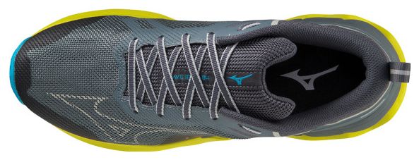 Chaussures de Trail Running Mizuno Wave Ibuki 4 Gris Jaune Bleu
