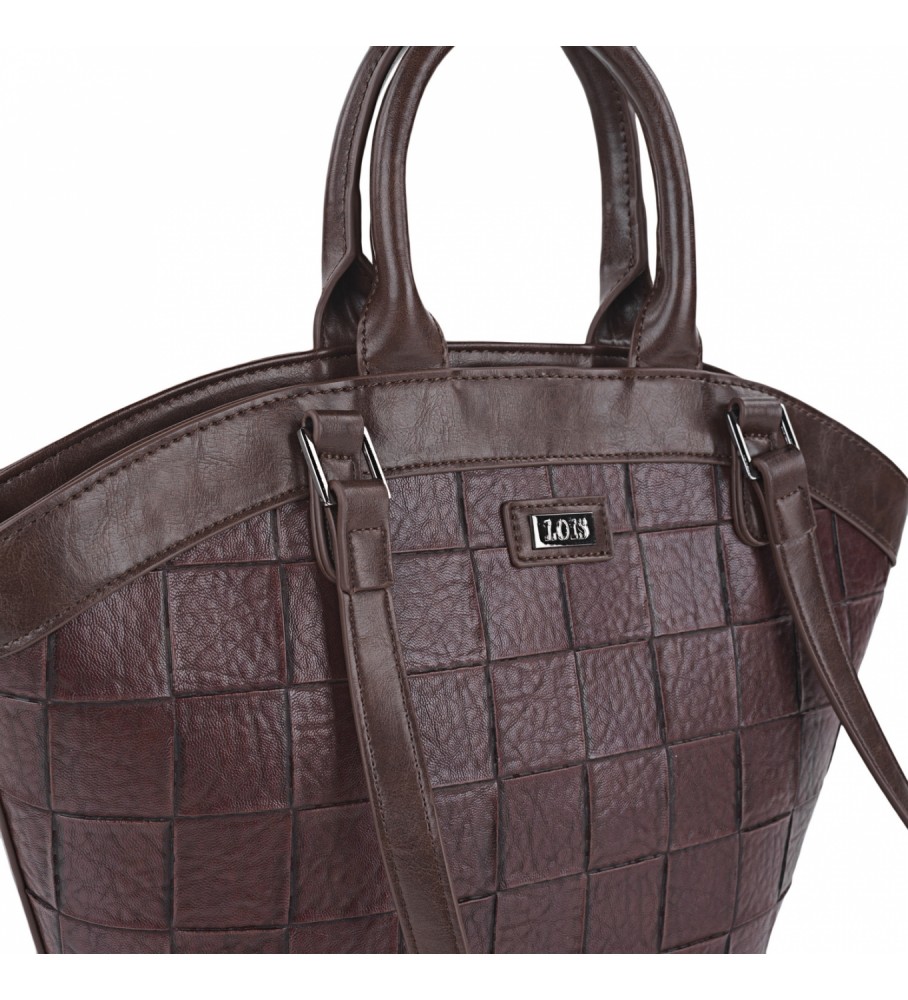 Lois Bolso Tote duplo asa LOIS 316581 cor marrom