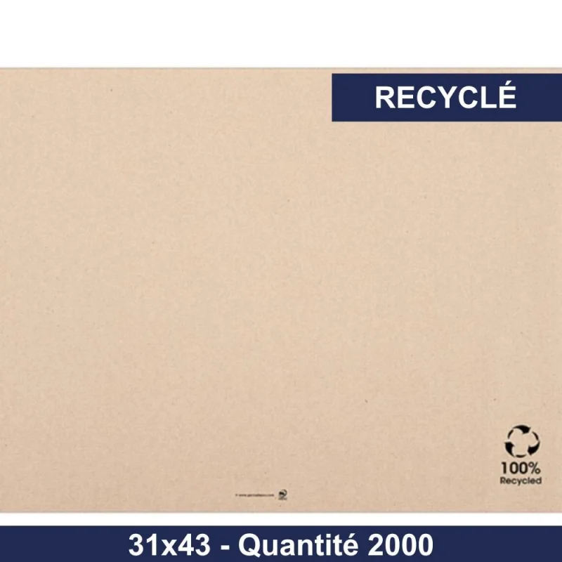 GDP - Set de table ouate recyclé - Beige - 31x43 - x2000