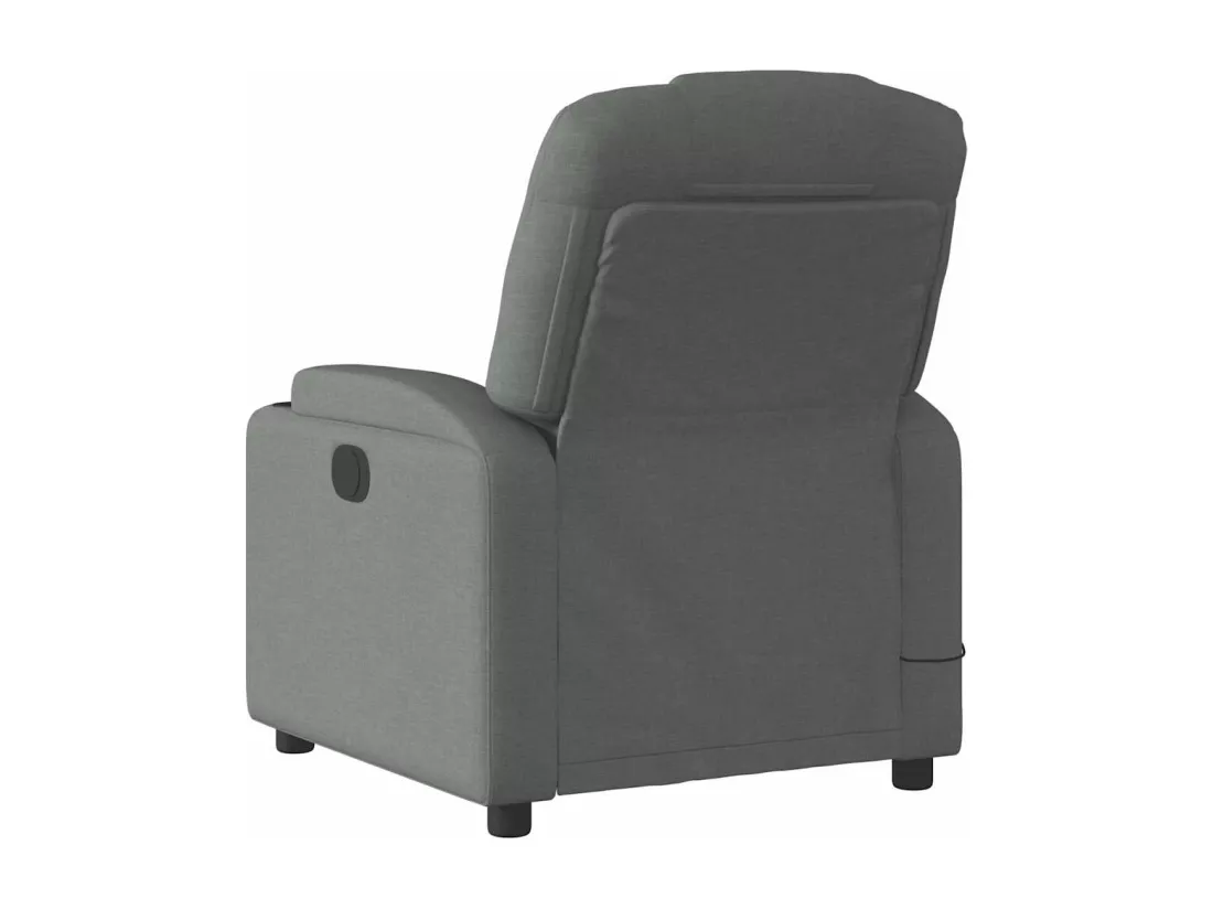 Fauteuil de massage inclinable Gris foncé Tissu