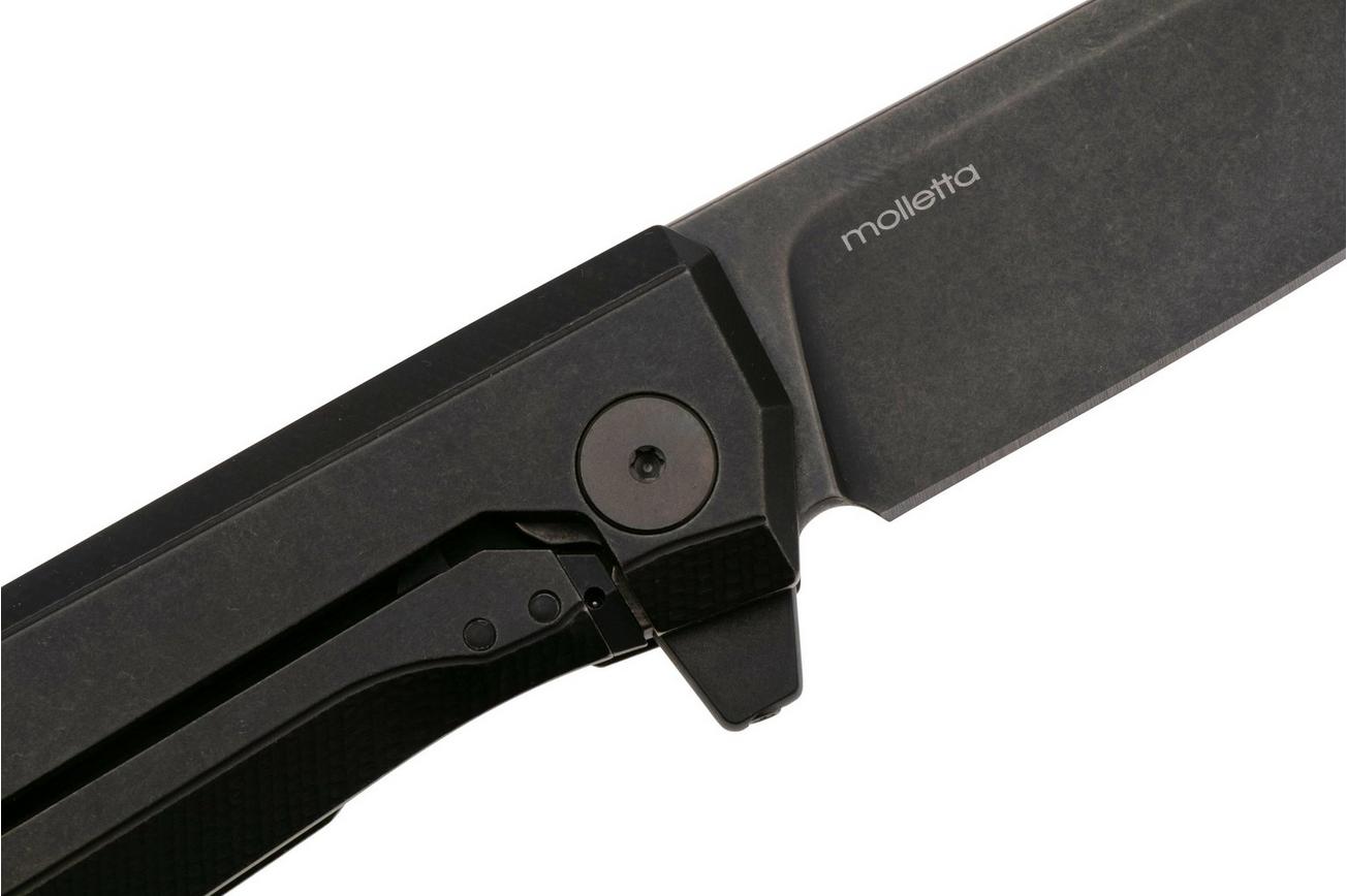 LionSteel Myto MT01-MC-TS CPM MagnaCut, Old Black Toxis Stone FatCarbon zakmes, Molletta design
