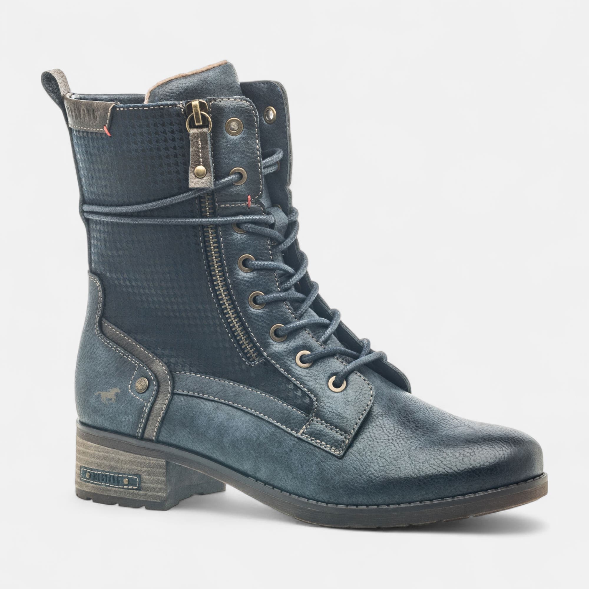 Bottines à lacets Femme bleu marine