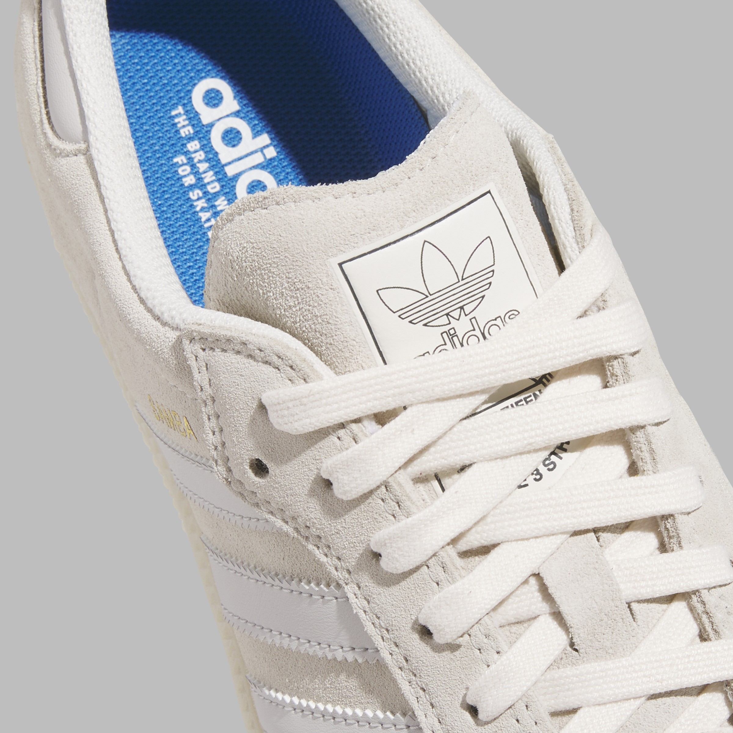 Adidas Skateboarding Samba ADV Chalk White Grey One Carbon 7 US / 40 EU
