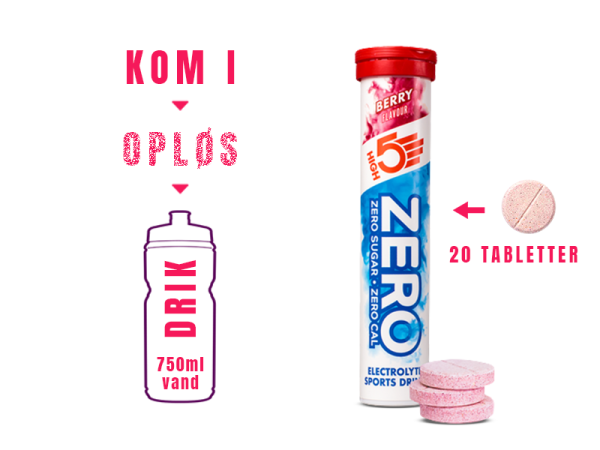 High5 Zero Berry Elektrolyttabs, 20stk