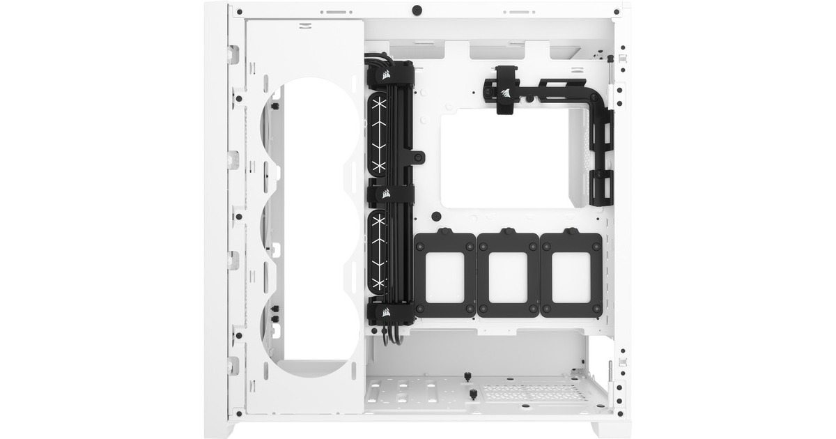 Corsair5000D CORE AIRFLOW midi tower behuizing  (Wit | 2x USB-A | 1x USB-C | Tempered Glass)
