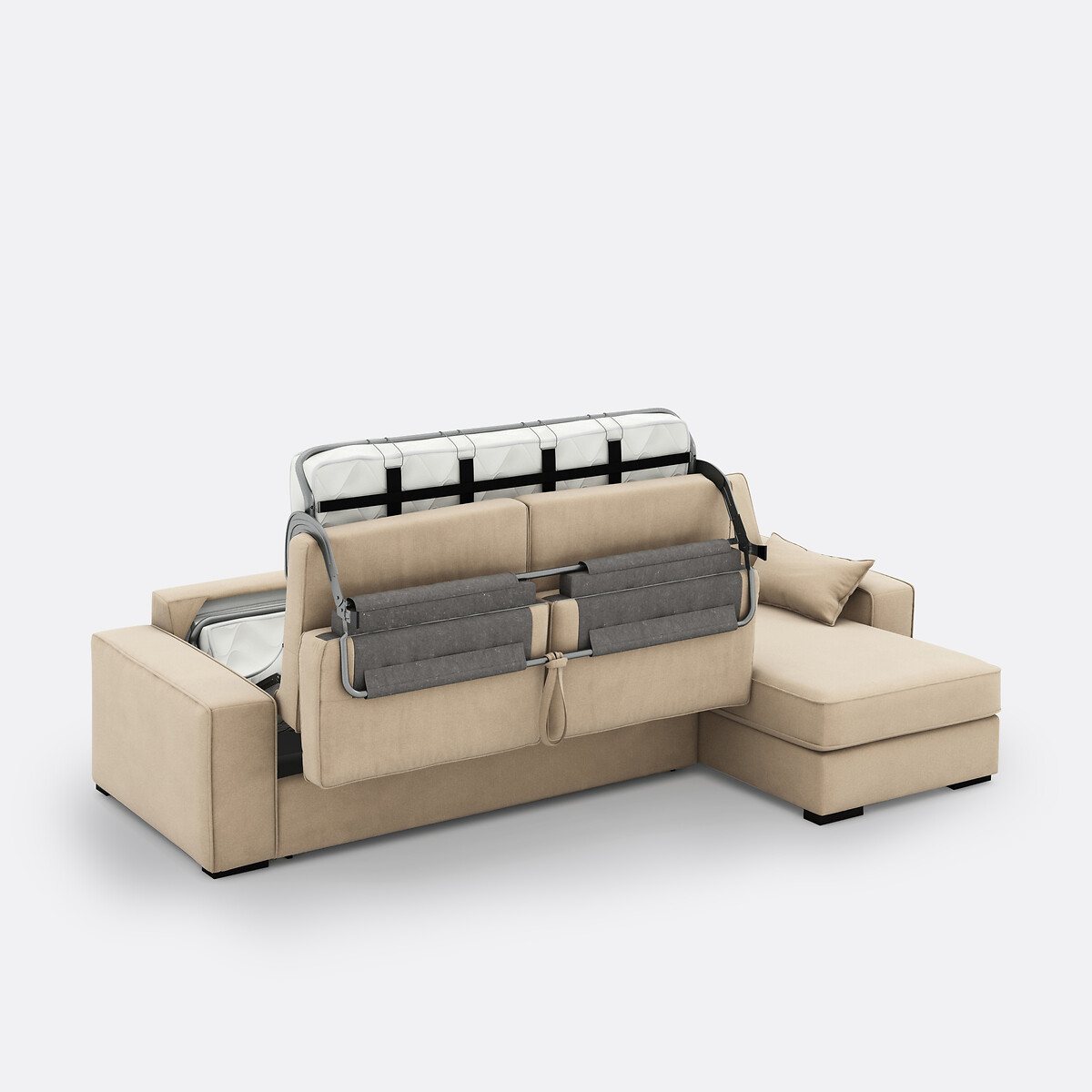 LA REDOUTE INTERIEURS<br>Sofá-cama de canto, poliéster, Bultex Cécilia