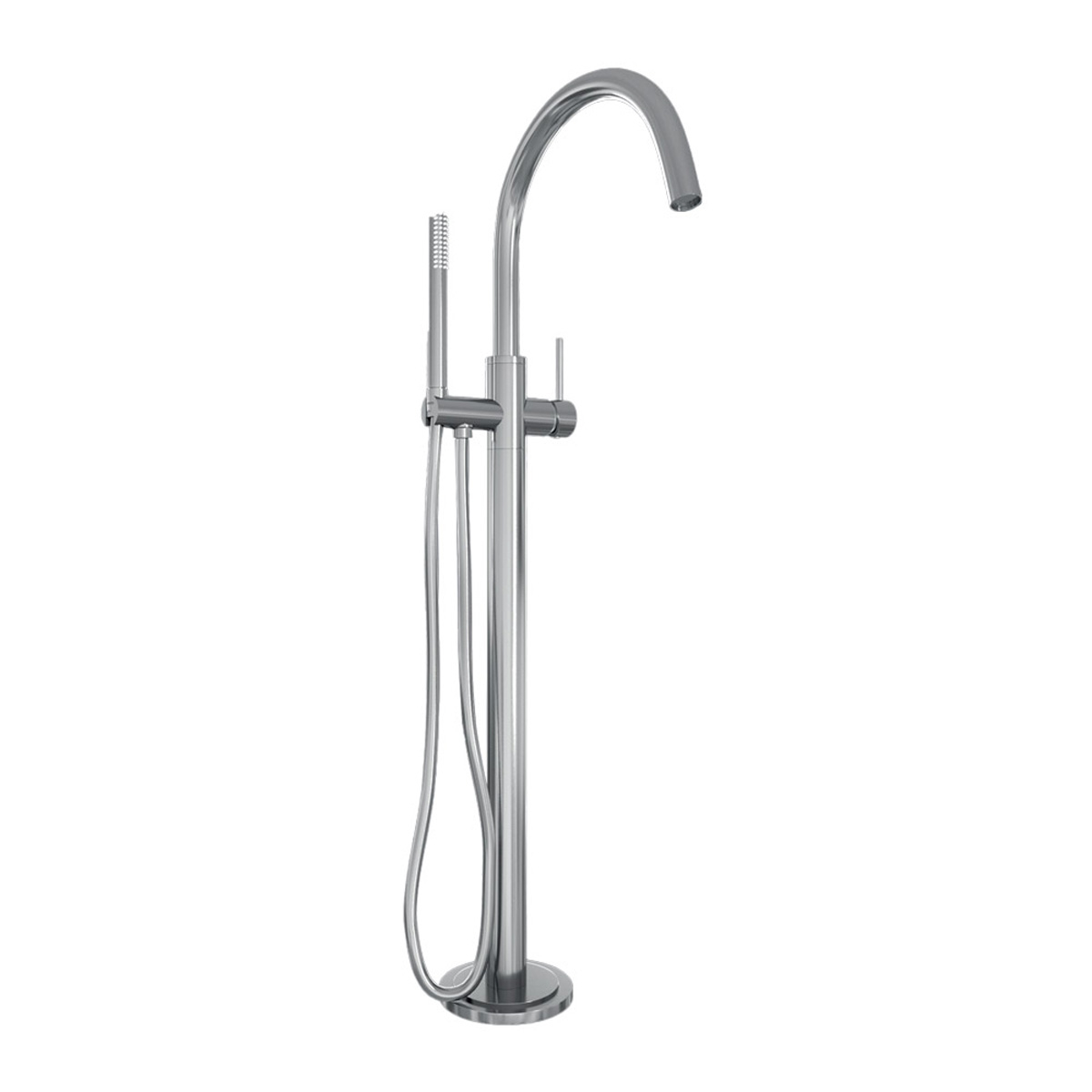 Brauer Chrome Edition vrijstaande badmengkraan met staafhanddouche chroom