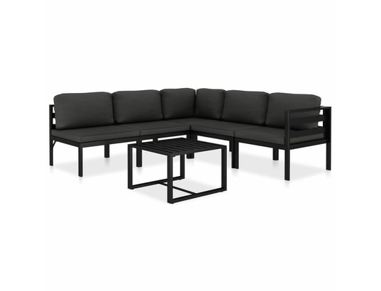 LES TENDANCES - Salon extérieur Salon de jardin-gris-5 places-70x70x64.5-251013