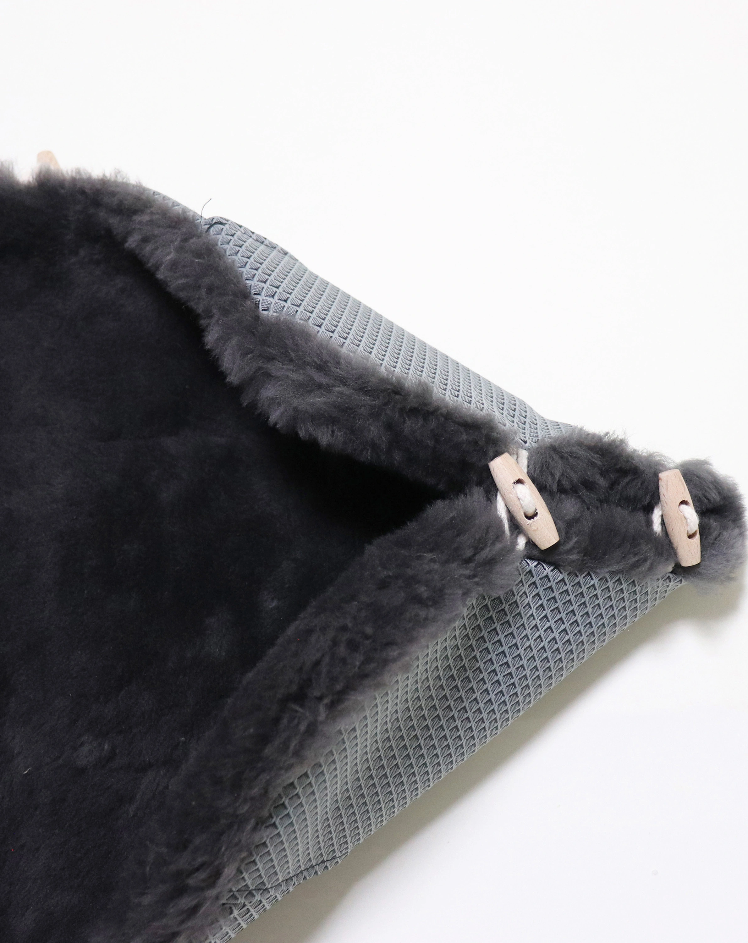 Buggy-Fußsack NATURA GRAPHIT mit Lammfell in anthracite