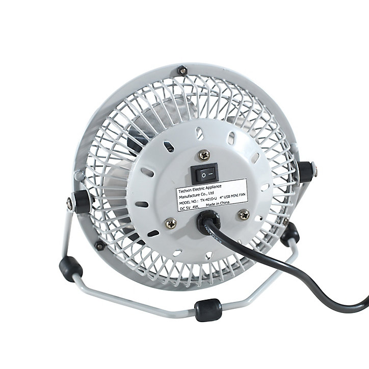 Mini ventilateur USB TX-401D-U gris ø10 cm, 4W