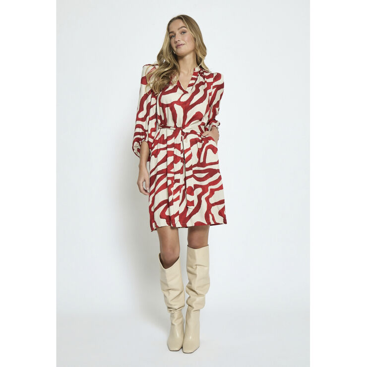 Minus MSJassie Short Dress Barn red print